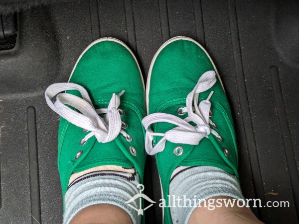 Green Canvas Shoes