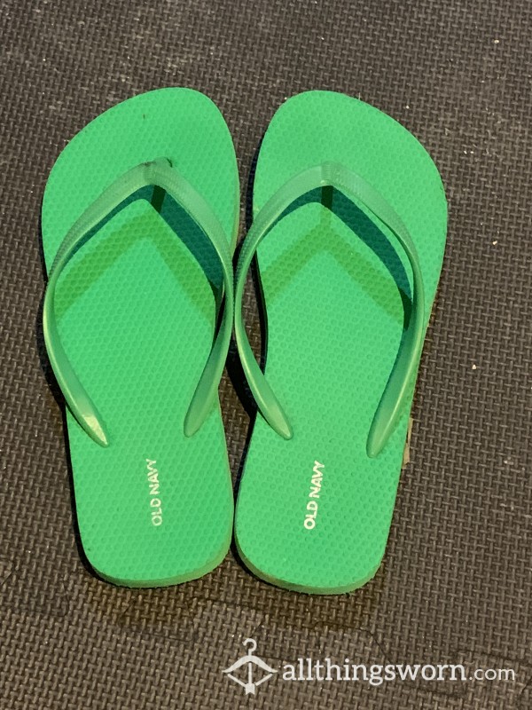 Green Flip Flops