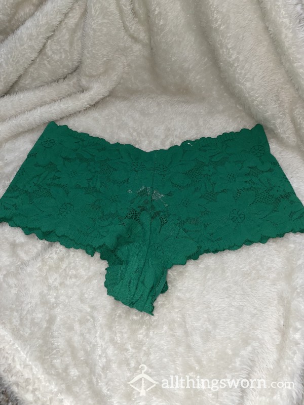 Green Lace Boyshorts