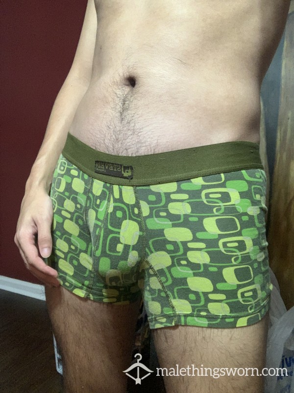 Green Pattern Boxer Briefs