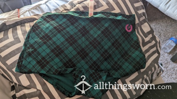 Green Plaid Boy Shorts From Vs PINK