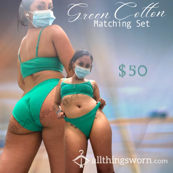 Green Stretchy Matching Set