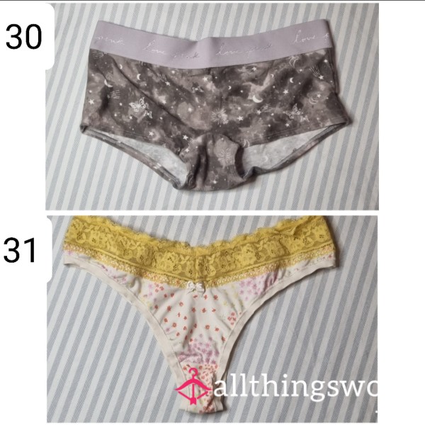 Grey Bu*terfly, Moon & Star Shorts And Yellow Flor*l Thong