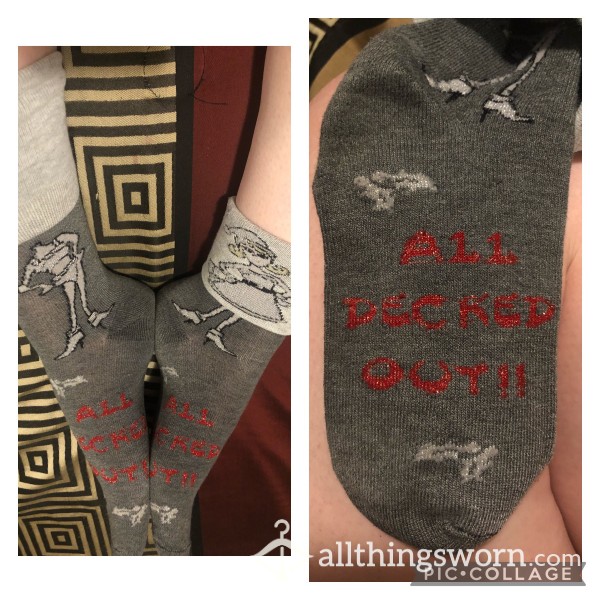 Grey Christmas Socks