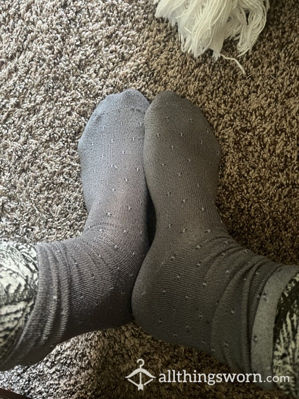 Grey Crew Socks