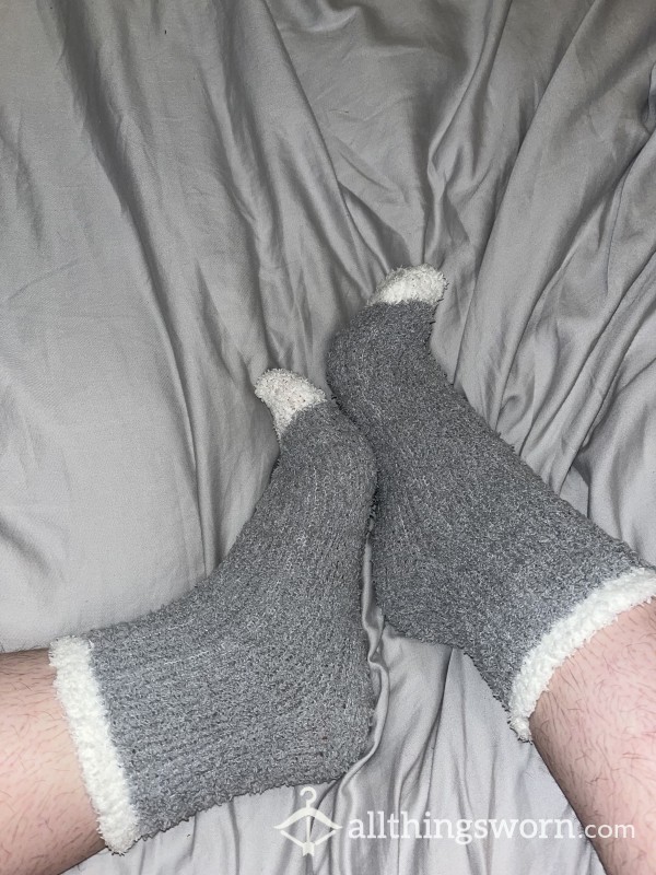 Grey Fluffy Socks