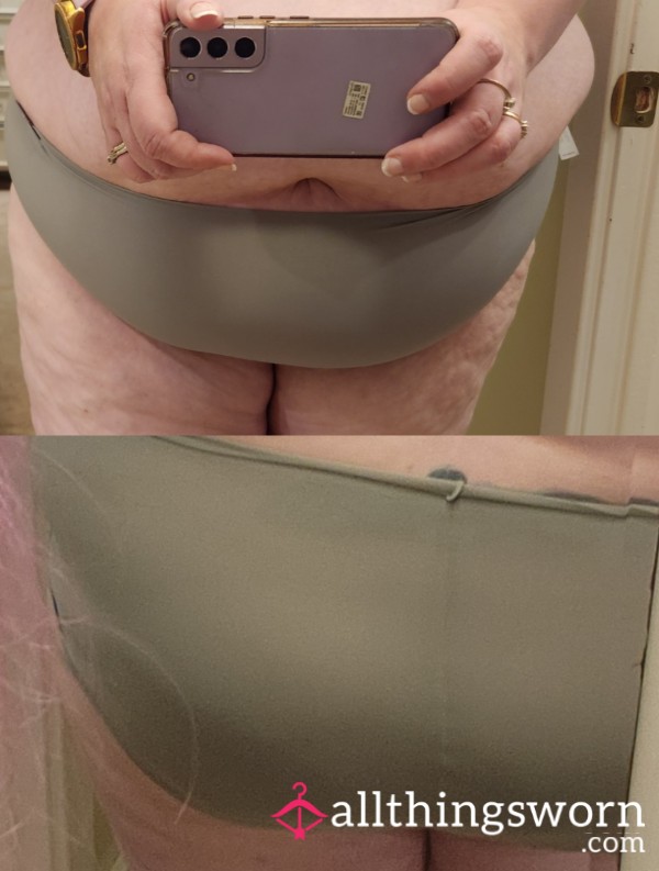 Grey Fullback Raw Edge Panties