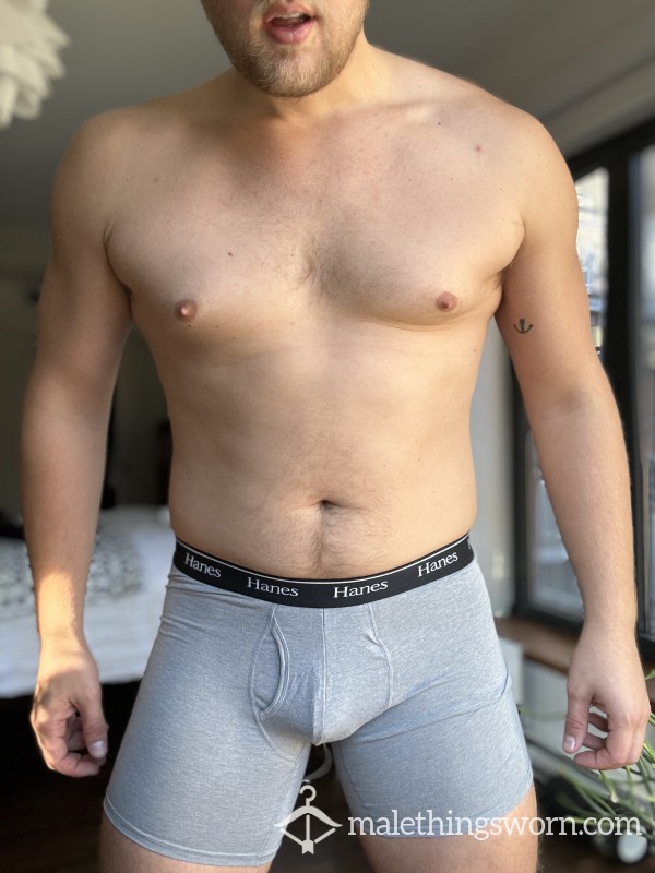 Grey Hanes Boxers