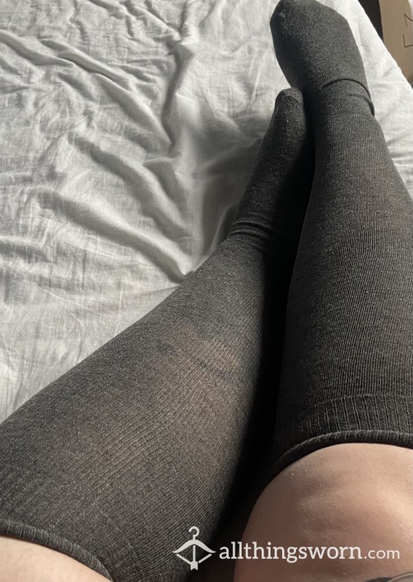 Grey Knee High Socks