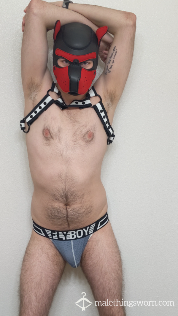 Grey Mesh Jock, Sweaty, Customization Available