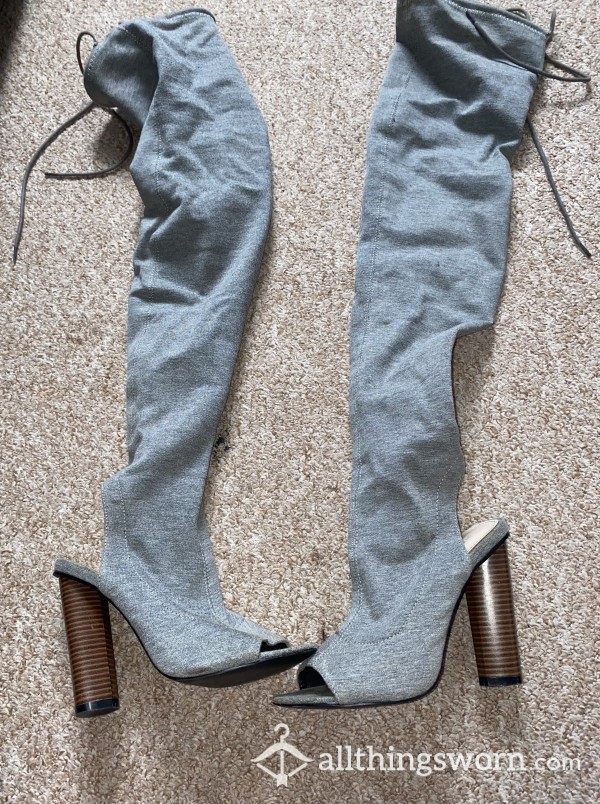 Grey Sock Boots