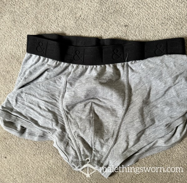 Grey Worn Boxers