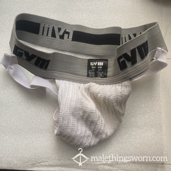 SOLD - Musty GYM Jockstrap - White