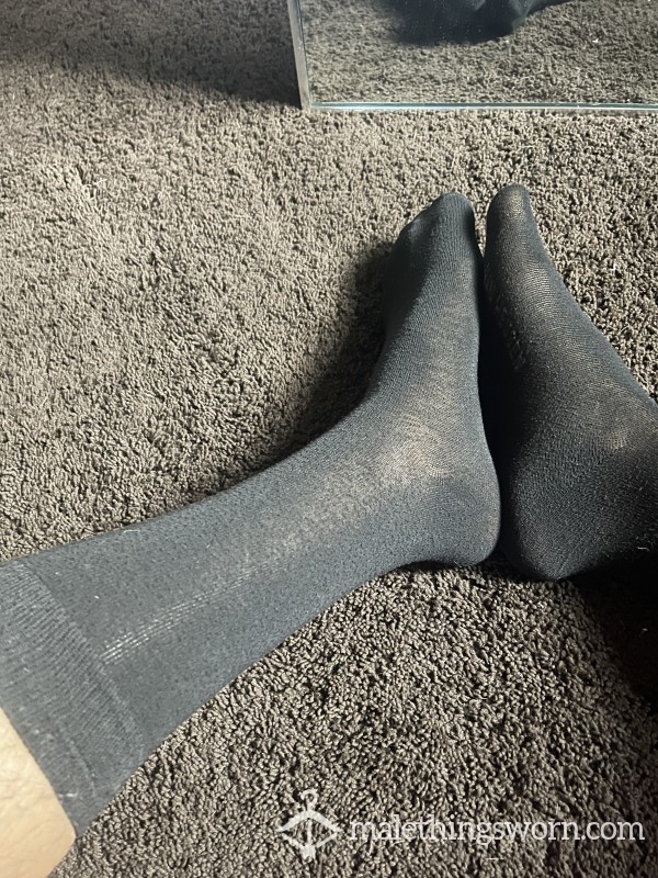 Sheer Black Socks