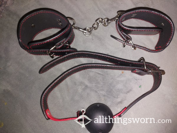 Hand Cuffs And Gag Ball