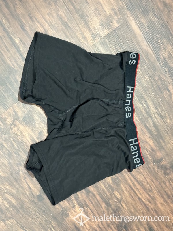 Hanes Black Stretch Boxer Briefs