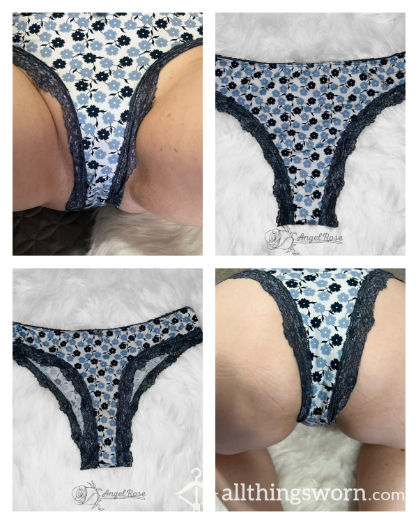 Hanes Flor*l Lace Trimmed Hipster Panty