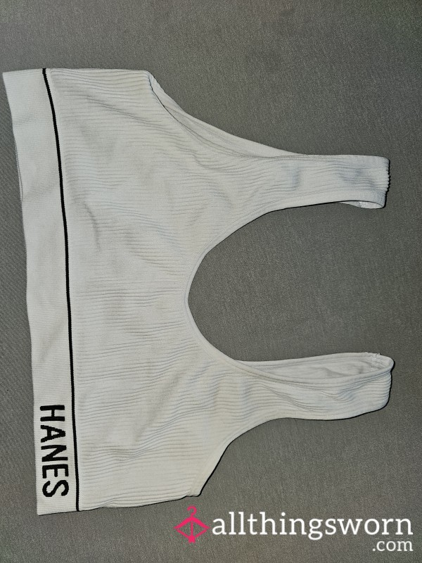 Hanes White Sports Bra