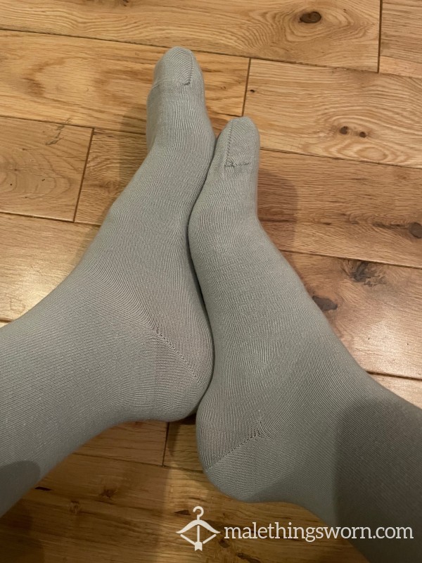 Happy Socks Plain Grey Office Dress Socks, You Want To Sniff?