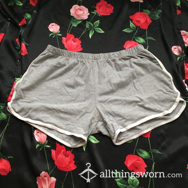 Heather Grey White Trim Shorts