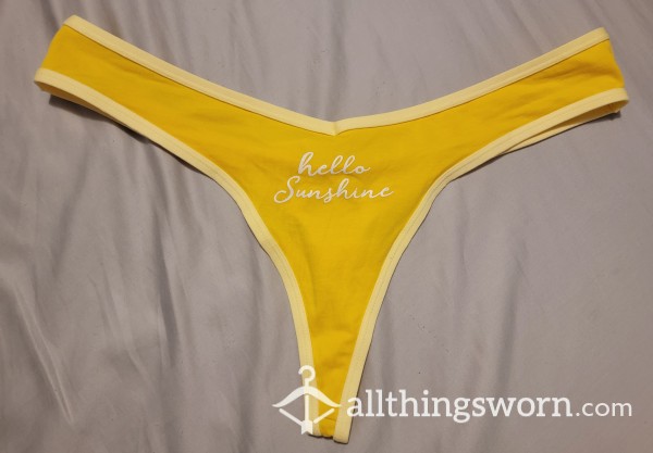 Hello Sunshine, Yellow Thong, Size L