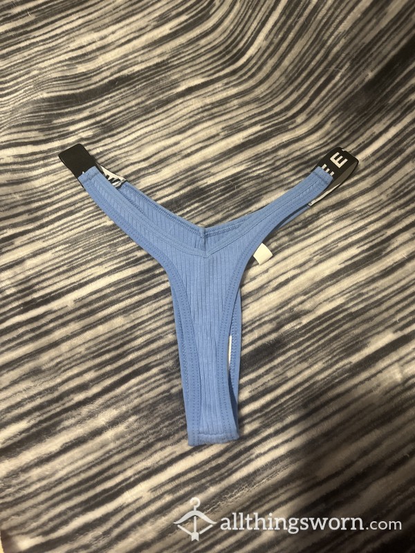 High Rise Blue Thong