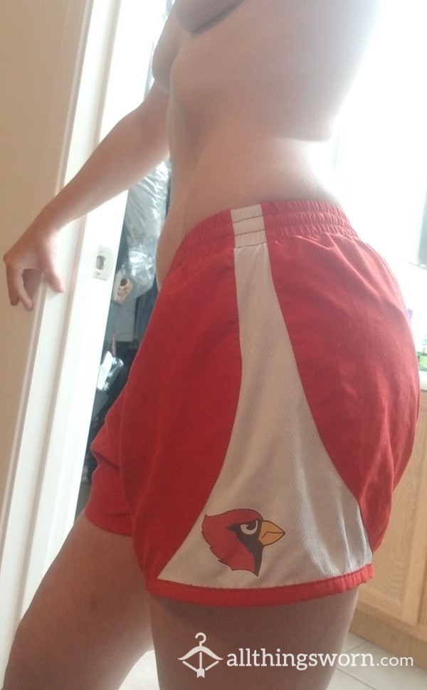 High School Red Cardinal Sports Running Shorts