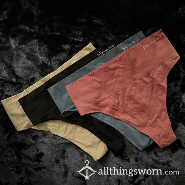 High Waisted La Vie En Rose Thongs