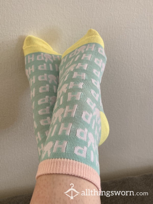 Hip Hop Mint Green Bunny Socks