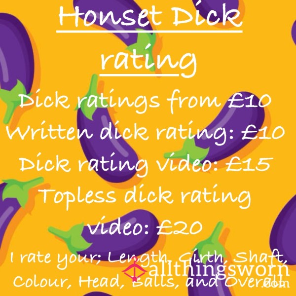 Honest D*ck Rating From £10