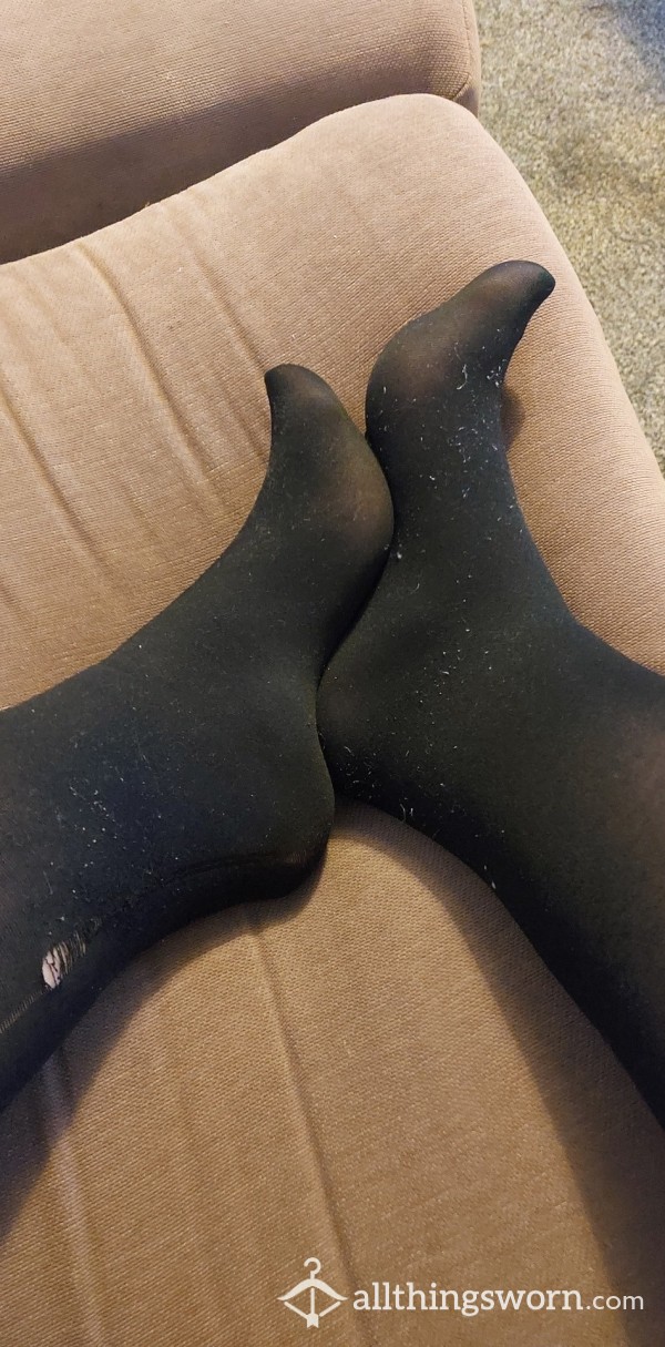 Hot And Sweaty Black Tights