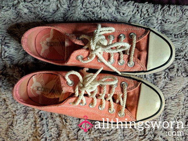 Hot Pink Sparkle Converse - 7