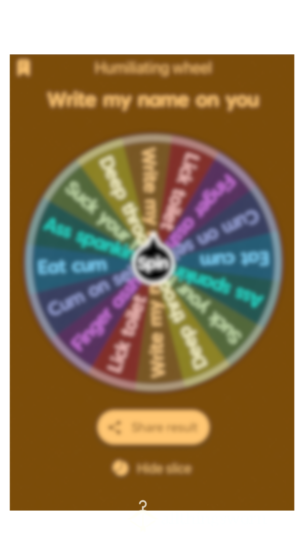 Humiliating Task Wheel