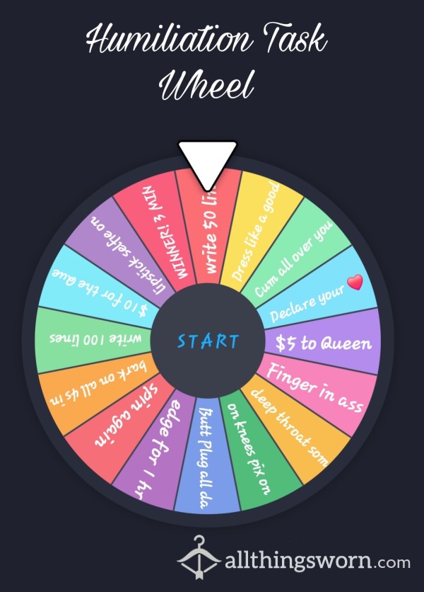 Humiliation Task Wheel