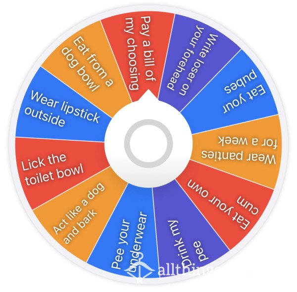 Humiliation Task Wheel