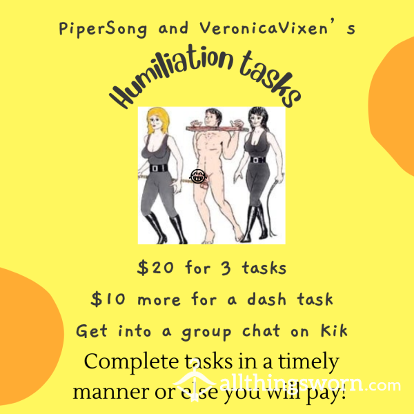 HUMILIATION TASKS!!