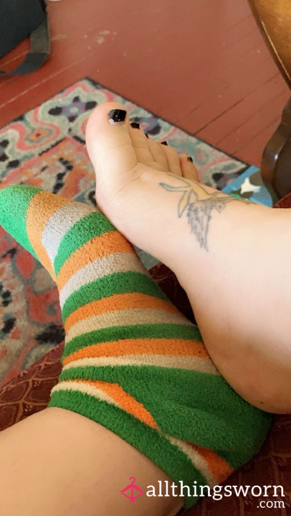 Irish Flag Fuzzy Socks