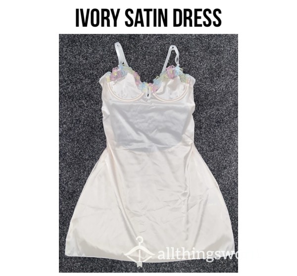 *reduced* Ivory Satin Dress🤍