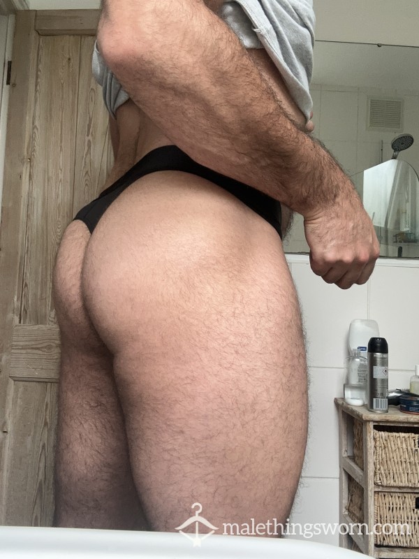 Jockmail All Black Boxer Thong XXL