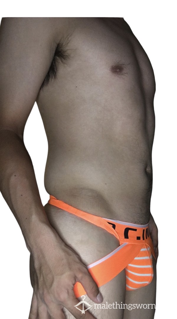 Jockstrap Neon Orange 🧡 Stripe C-in2