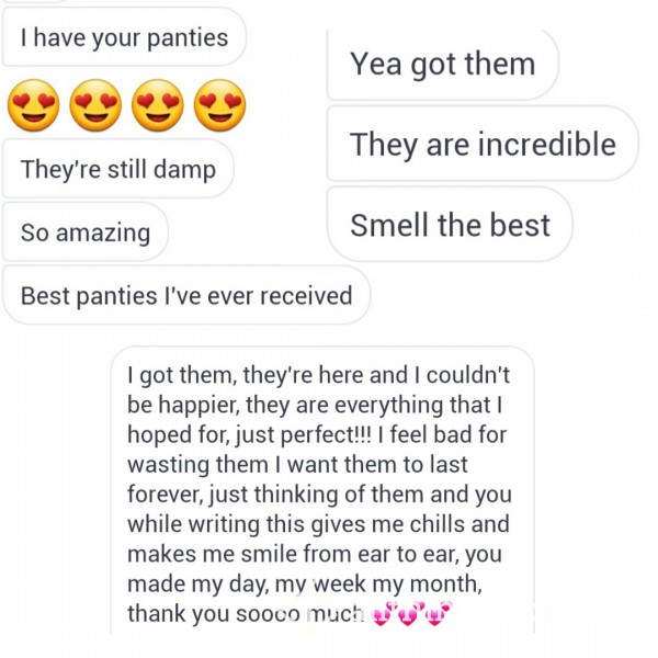 Just Some Of The Feedback On My Pu**y Scented Panties 🙈💦