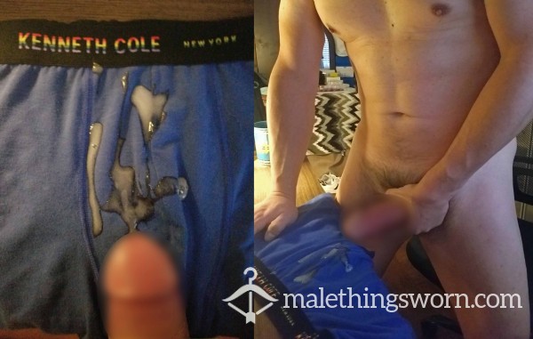 (SOLD) KENNETH COLE Pride Boxer Briefs Blue (c*m Stained)