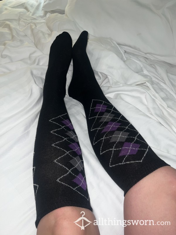 Knee High Argyle Socks !!