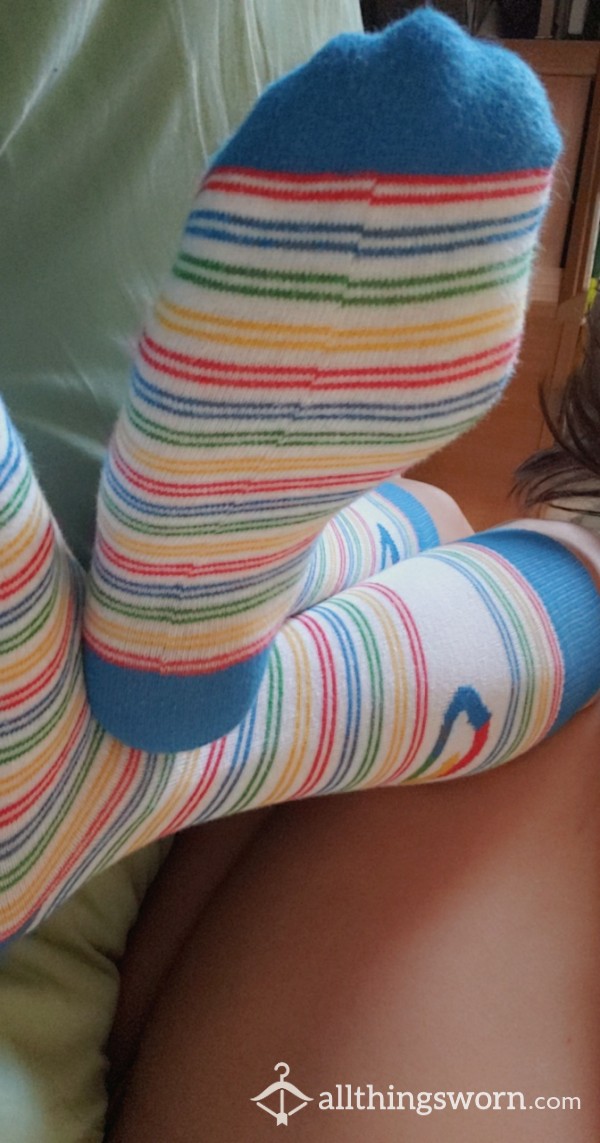 Knee-high Google Chrome Trade Show Socks