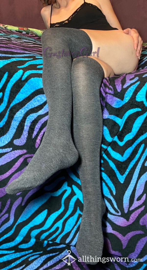 Knee High Grey Socks