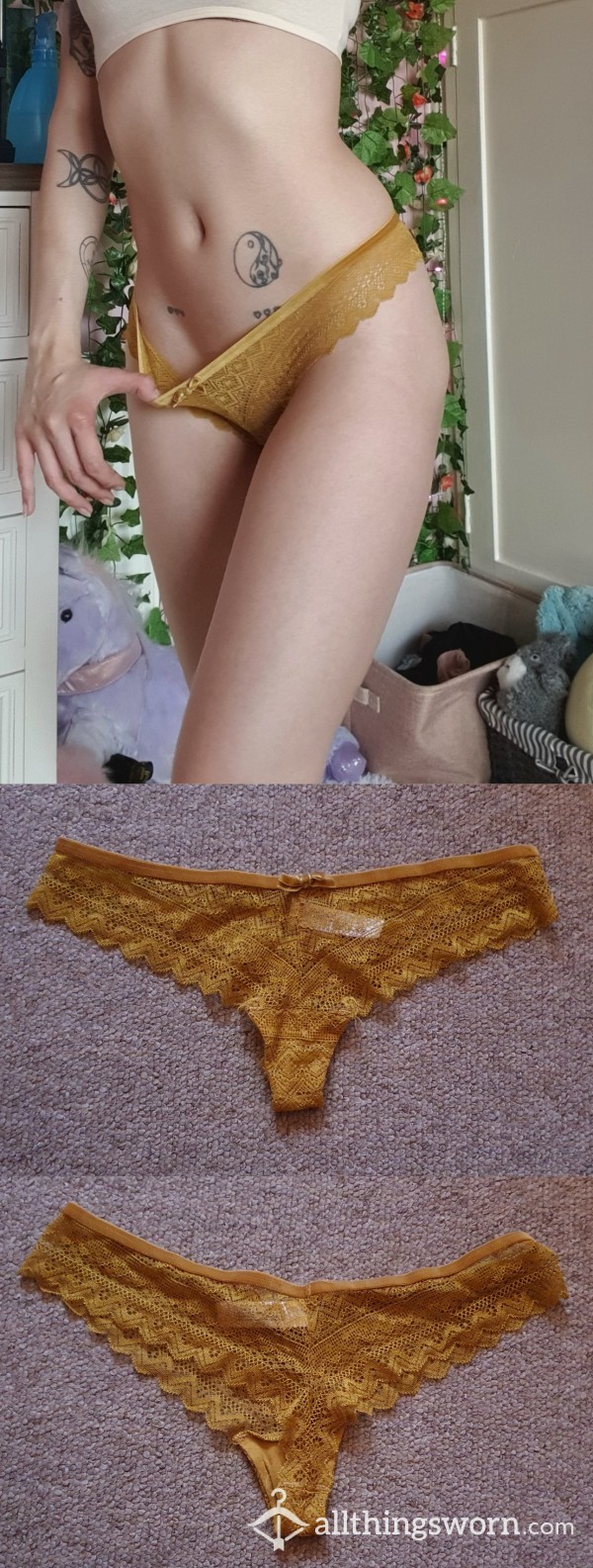 Lacey Mustard Panties