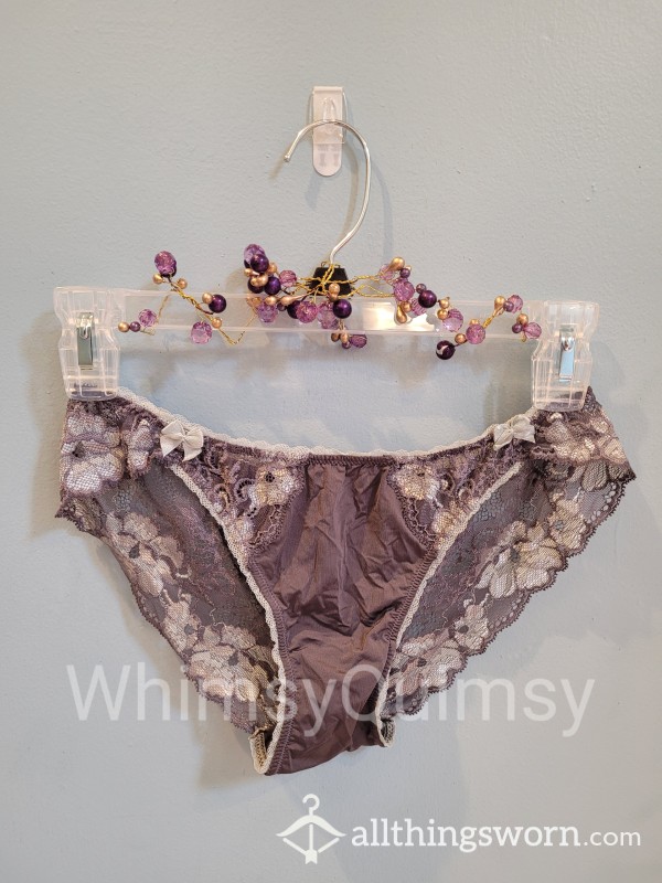 Lace & Satin Cheeky Dark Beige/brown Panties