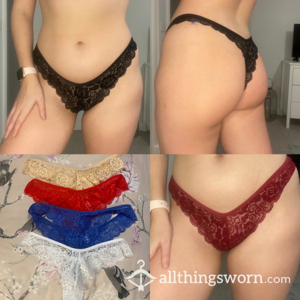 Lace Worn Thong