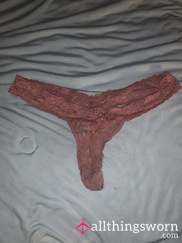 Laced Cor*l Pink Thong