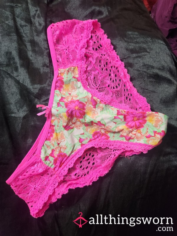 Lacy Pink Flower Panties